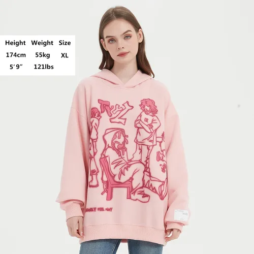 Miniatura 3 de Streetwear - Sudadera con capucha de algodón con estampado de ojo de mundo