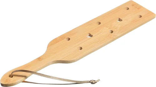 Palo de bambú de 13.1 pulgadas con agujeros para el flujo de aire, palo de madera duradero y sólido de peso ligero con superficie lisa, palo de