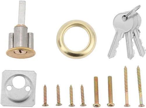 Miniatura 8 de Cerradura de seguridad resistente, incluye llave, juego de cerradura de cerrojo para puerta delantera, cerradura de anillo de bloqueo de puerta