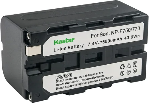 Kastar Paquete de 1 batería NP-F770 de 7.4 V 5800 mAh de repuesto para HVR-Z7 HVR-AU1 HXR-MC1500 HXR-MC2000 HXR-MC2500 HXR-NX100 HXR-NX3 HXR-NX5