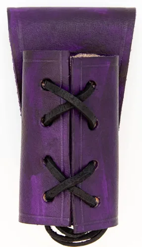 Armory Replicas™ - Funda de daga de cuero genuino - Rana espada ajustable de inspiración medieval para armas pequeñas Artesano-Púrpura
