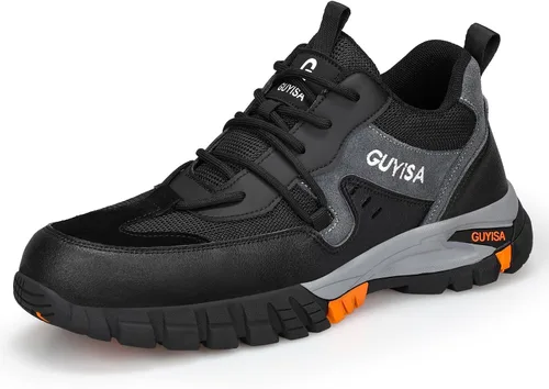 GLANOUDUN Steel Toe Shoes for Men Outdoor Men's Work Sneakers Comfort Safety Toe Working Shoes for Men Indestructible Industrial Construction Shoes