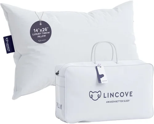 Miniatura 9 de Lincove Euro - Almohada cuadrada de 24 x 24 pulgadas, fabricada en Canadá, funda 100% algodón, relleno alternativo al plumón, apto para veganos