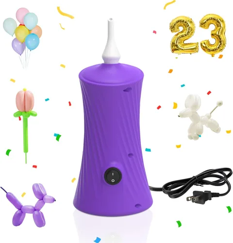 Miniatura 9 de AXHJ Balloon Pump Electric Air Pumps for Long Balloons, Electric Air Balloon Pump, Balloon Inflator for Foil Twisty Animal Balloons in Birthday Rosa