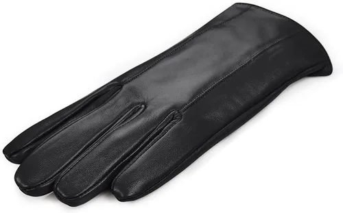 Miniatura 10 de MGGMOKAY Guantes de cuero para hombre, guantes de invierno de piel de oveja con forro
