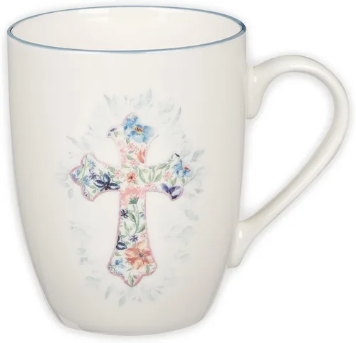 Miniatura 21 de Christian Art Gifts Taza inspiradora de cerámica para café y té para mujeres: Fuerza y Dignidad Versículo Bíblico Alentador de Proverbios, vajilla