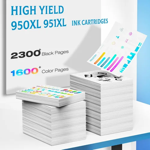 Miniatura 3 de Cartuchos de tinta 950XL 951XL OfficeJet Pro 8600 8610 8620 Compatibles para HP 950 951 XL Paquete combinado de tinta para impresora HP950XL HP951XL