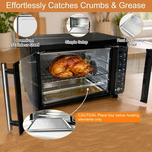 Miniatura 6 de Toaster Oven Replacement Parts, Toaster Oven Air Fryer Crumb Tray Drip Tray Accessories for Gourmia GTF7655 GTF7460 17 cooking presets 1700W french