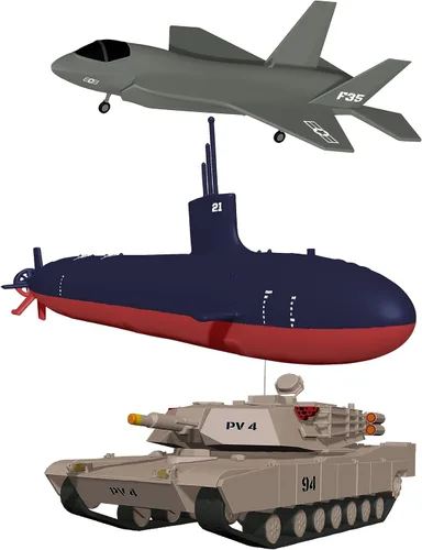 SplashEZ Juguetes de Baño para Niños de 4-8 Años, Juguetes de Baño para Niños Varones, Sin Moho Sin Agujeros Sellados, Conjunto de Juego Militar