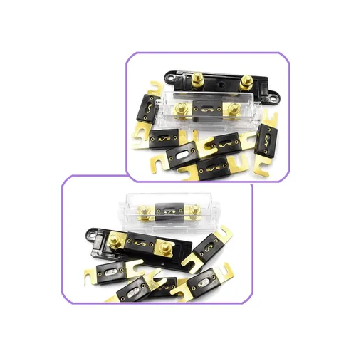 Miniatura 5 de ANL Fusible chapado en oro de 200 amperios + portafusibles ANL negro, 1 paquete