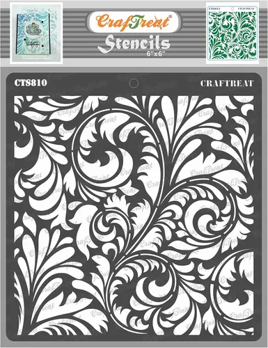 Miniatura 4 de CrafTreat - Plantillas reutilizables con puntos florales para pintar sobre madera, lienzo, papel, tela, suelo, pared y azulejos, adorno con cuentas