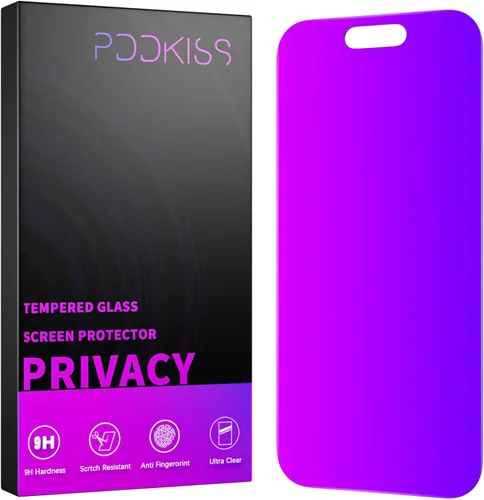 Miniatura 11 de PDDKISS Protector de pantalla de privacidad compatible con iPhone 17 Pro Max de 6.9 pulgadas, degradado morado, antiespía, anti luz azul, vidrio