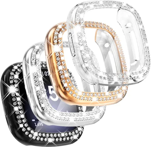 Miniatura 22 de CHANCHY Paquete de 10 fundas protectoras de pantalla compatibles con Fitbit Versa 2, funda protectora completa de TPU suave cubierta parachoques