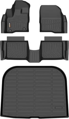 Miniatura 72 de Alfombrillas de TPE para Toyota Highlander 2014-2019 7 y 8 asientos, protección para todo tipo de clima, forros de piso de automóvil resistentes