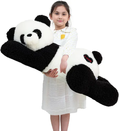 Somao Juguete de peluche de oso panda gigante, lindo panda grande, almohada suave para abrazar para niños, novia, cojín para dormir, regalo (39.3