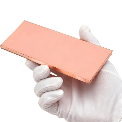 1 barra plana de cobre 99.9%, 4.7 x 2 x 0.2 pulgadas, calibre C110 6, (4.724 in x 1.969 in x 0.197 in), película adjunta, sin arañazos, placas de