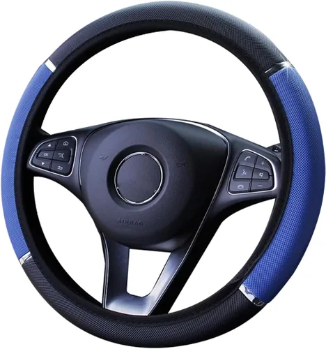 Miniatura 11 de Funda para volante de automóvil, antideslizante, elástica, funda para volante para hombres y mujeres, ajuste universal para automóviles de 15 Beige