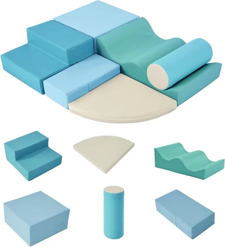 Miniatura 8 de Merax Juguetes de escalada para niños pequeños, juego de escalada y gateo suave para interiores, bloques de espuma suave para escalar, gatear, 6