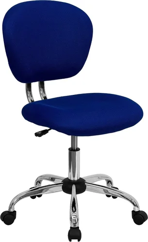 Miniatura 16 de Silla de trabajo de malla con respaldar medio Flash Furniture con brazos y base, Metal, Marrón café