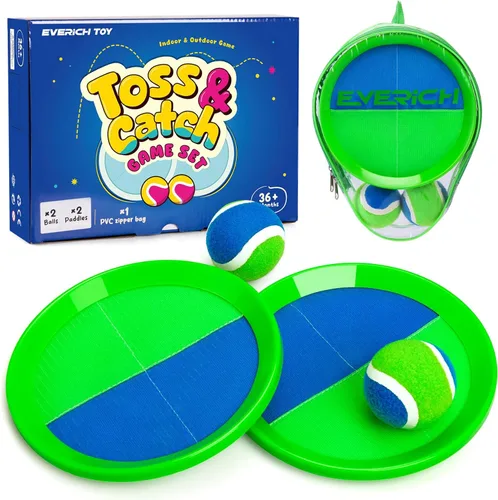 Juego de pelota para lanzar y atrapar, juego de bolas adhesivas mejoradas para niños y niños pequeños, resistente y resistente al agua, juguete para