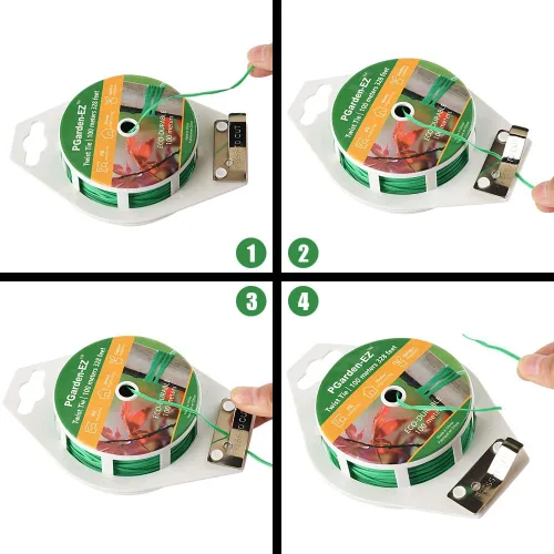 Miniatura 7 de Twist Ties - Lazos de jardín recubiertos de polietileno de 328 pies con cortador para jardinería, tomates, enredaderas y organización de cables