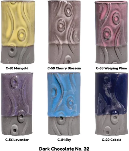Miniatura 7 de AMACO Celadon High Fire - Esmalte transparente brillante de 12 pintas, 12 colores surtidos, 100% cono mezclable 5-6 (C) esmaltes de cerámica líquida
