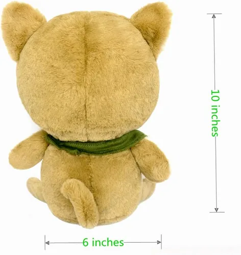 Miniatura 7 de FRANKIEZHOU Peluche Shiba Inu, animal de peluche de 10 pulgadas, marrón claro, juguete suave para niños, perro de peluche, almohada de abrazo
