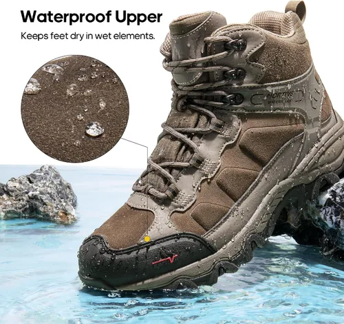 Miniatura 39 de NORTIV 8 - Botas de senderismo impermeables para hombre, zapatos de montañismo ligeros para exteriores