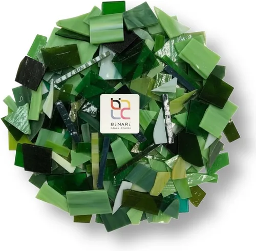 Miniatura 10 de BiNARi - Mosaico de mosaico para manualidades, colores y texturas surtidos (tono transparente)