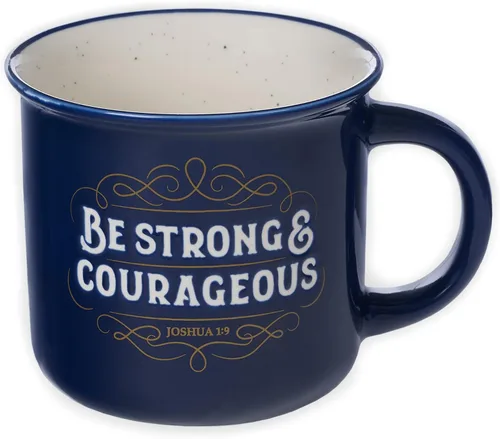 Miniatura 12 de Regalos de Arte Cristiano Taza de Café de Cerámica Estilo Campamento Azul – 13 oz. Taza de Café y Té Inspiradora con Escritura y Versículo