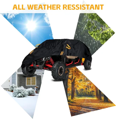 Miniatura 5 de Funda para UTV de 2 plazas impermeable para exteriores, resistente lado a lado, protección para todo tipo de clima, compatible con Polaris RZR
