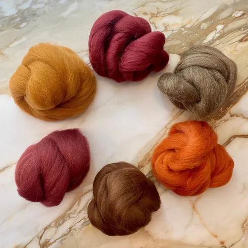 Miniatura 2 de Revolution Fibers Top de lana teñida Colección Shetland de fibras para manualidades Perfecto para hilar, fieltro de aguja, fieltro húmedo