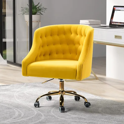 Miniatura 10 de Silla de escritorio copetuda de terciopelo Verde