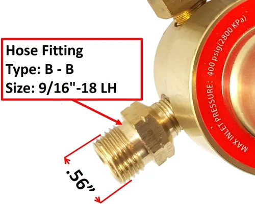 Miniatura 4 de SÜA - Reguladores de Oxígeno y Propano para Soldadura, Medidores de Gas en Pareja - Entrada Posterior - Serie LDB - Revisa todas las imágenes y lee