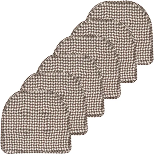 Miniatura 144 de Sweet Home Collection - Cojín de espuma viscoelástica para silla con capitoné, antideslizante, parte trasera de goma, en forma de U, 17 x 16 Piel