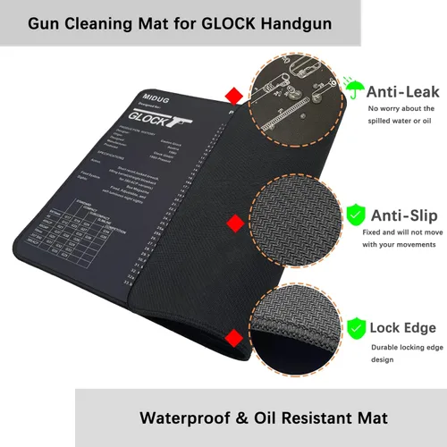 Miniatura 3 de Alfombrilla de limpieza de pistola antideslizante de goma almohadilla de limpieza para pistola de mantenimiento para pistola