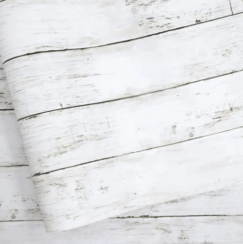 Abyssaly Papel de contacto de madera blanco y gris, 35.4 x 118 pulgadas, autoadhesivo, extraíble, despegar y pegar, papel tapiz decorativo para