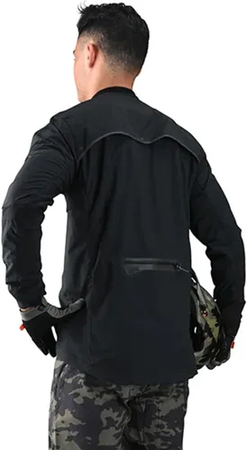 Miniatura 2 de Troy Lee Designs Chaqueta cortavientos impermeable para ciclismo de montaña y carreras, Shuttle, Negro
