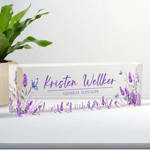Miniatura 40 de Placa de Nombre Personalizada para Escritorio, Placa de Nombre de Escritorio Personalizada, Placa de Nombre Acrílica Personalizada para Oficina