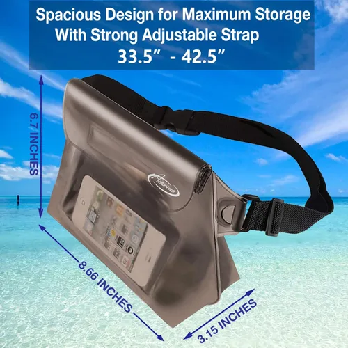 Miniatura 3 de AiRunTech Bolsa impermeable con correa de cintura (paquete de 2) Accesorios de playa La mejor manera de mantener tu teléfono y objetos de valor