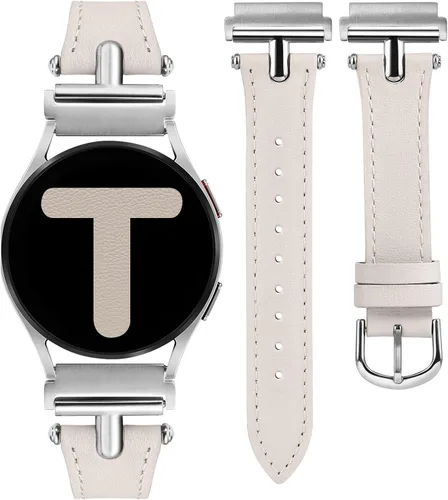 Miniatura 12 de Wearlizer Correa de cuero compatible con Samsung Galaxy Watch 7/6/5/4 Band 1.575 in 1.732 in/Watch 6 Classic 1.693 in 1.850 in/Watch 5 Pro 1.772