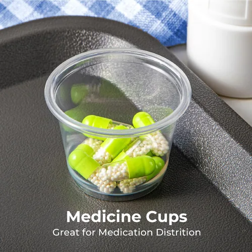 Miniatura 7 de Fit Meal Prep Paquete de 2500 Vasos de Condimentos de 1 oz Sin BPA Sin Tapas, Contenedores Desechables para Shots de Gelatina, Tazas Pequeñas