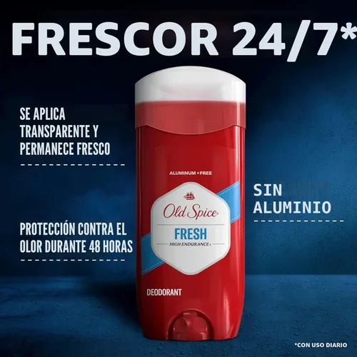 Miniatura 2 de Desodorante Old Spice sin aluminio para hombres, alta resistencia, defensa contra el sudor y protección contra el olor 24/7, frescura duradera