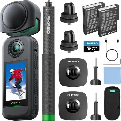Miniatura 15 de AKASO Combo de creador de cámara de acción 360: video 360 de 5.7K con sensores de 1/2 pulgada de 48 MP, foto 360 de 72 MP, 360 supersuave, palo