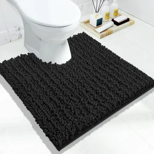 Miniatura 49 de Yimobra Alfombras de Baño Antideslizantes Lavables - Alfombra de Baño de Chenilla Ultra Suave Absorbente, Alfombra Peluda de Secado Rápido para Negro