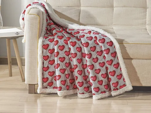 Miniatura 4 de Décor&More Amor Eterno Be Mine Love Collection - Manta ultraafelpada para el día de San Valentín (50 x 60 pulgadas) - Be Mine Respaldo Sherpa - Be