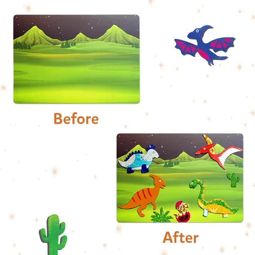 Miniatura 6 de Skillmatics Foil Fun - Dinosaurios, arte sin desorden para niños, kits de manualidades y suministros, actividad creativa de bricolaje, juguetes