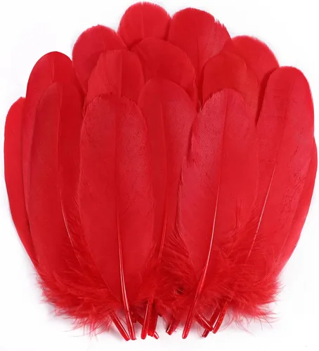 Miniatura 9 de Holmgren Plumas de Artesanía de Mardi Gras a Granel – 200 piezas Plumas de Ganso Grandes de 5-6 pulgadas para Decoración de Mardi Gras Carnaval