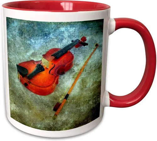 Miniatura 10 de 3dRose Violin by Angelandspot 15oz Two-Tone Black Mug