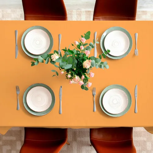 Miniatura 8 de CALICOT Mantel rectangular 100% algodón, 90 x 60 pulgadas, lavable y reutilizable, decorativo para comedor, cocina, granja, hogar, fiesta, banquetes